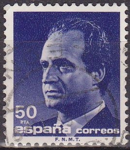 España 1989 3005 Sello º Rey D. Juan Carlos I efigie 50 pts Yvert2497 Michel2762 Timbre Espagne Spain Spagna